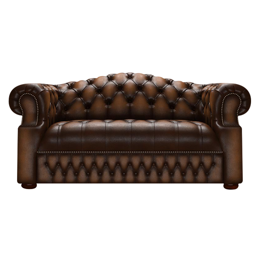 Blanchard 2 Sits Chesterfield Soffa Antique Autumn Tan