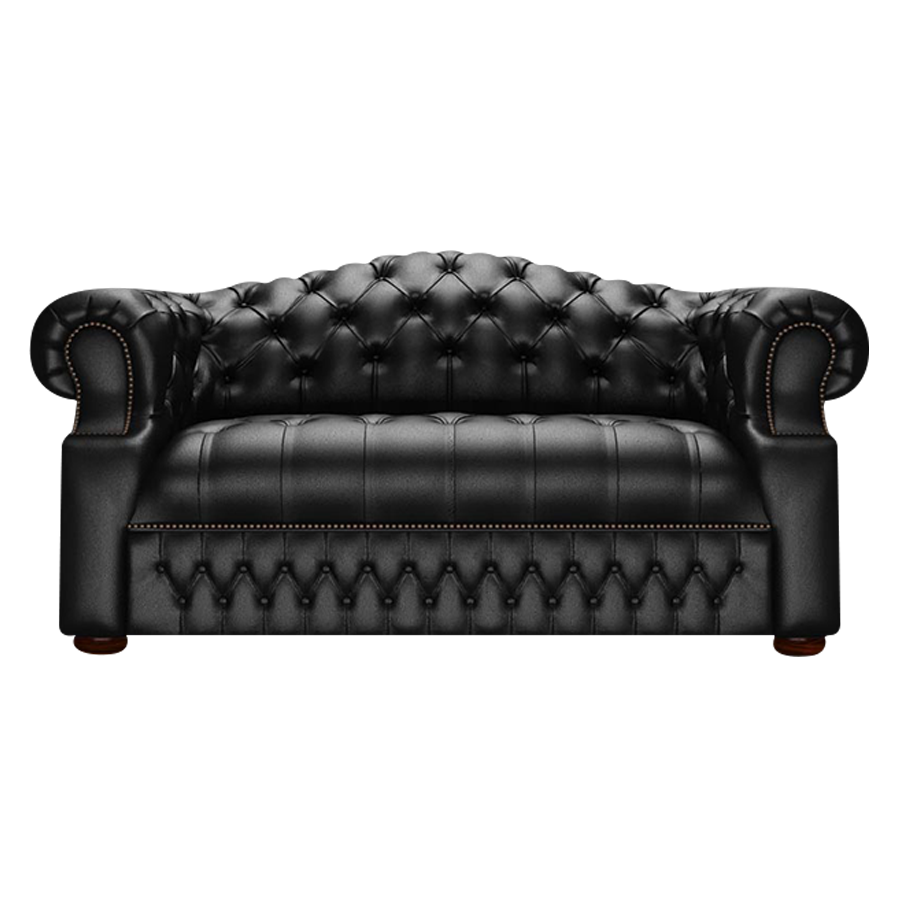 Blanchard 2 Sits Chesterfield Soffa Birch Black