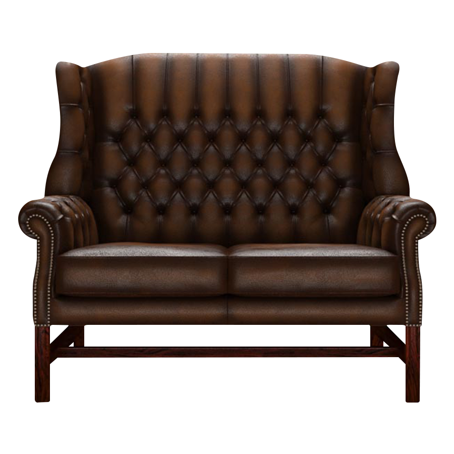 Darwin 2-Seater Chesterfield Sofa Antique Autumn Tan