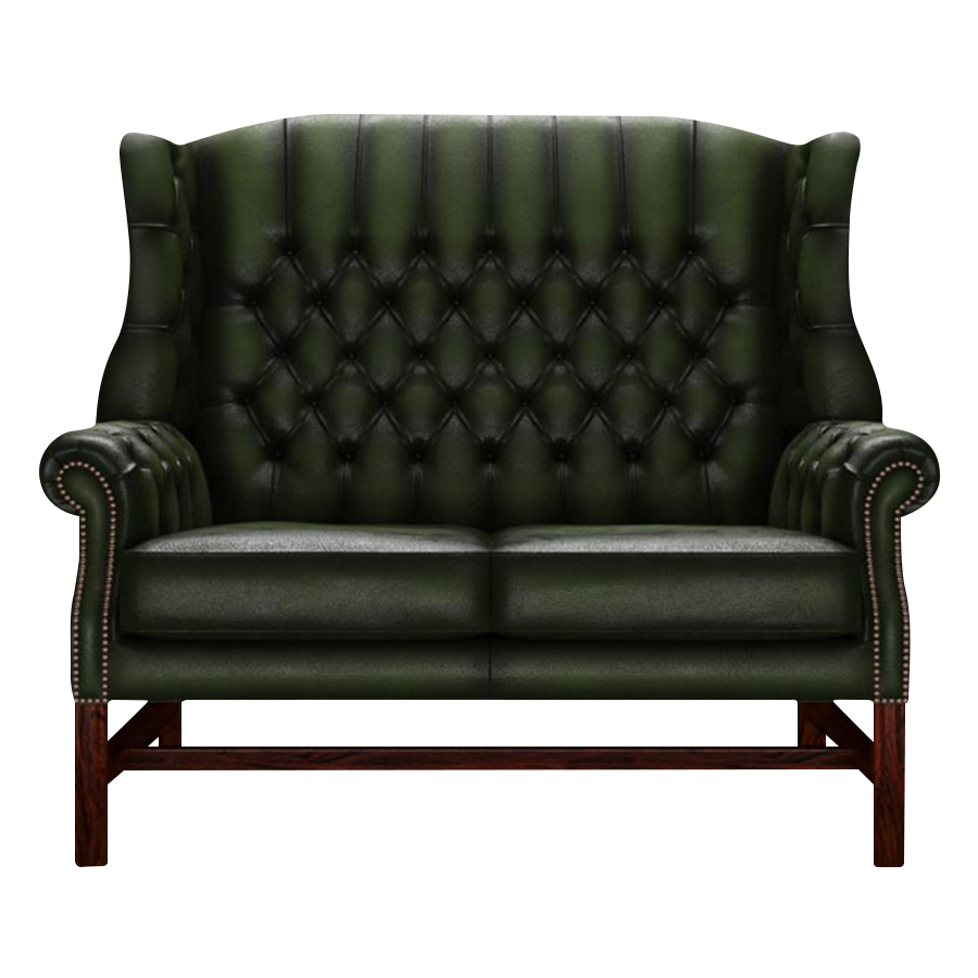Darwin 2-Seater Chesterfield Sofa Antique Green