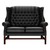 Darwin 2-Seater Chesterfield Sofa Birch Black