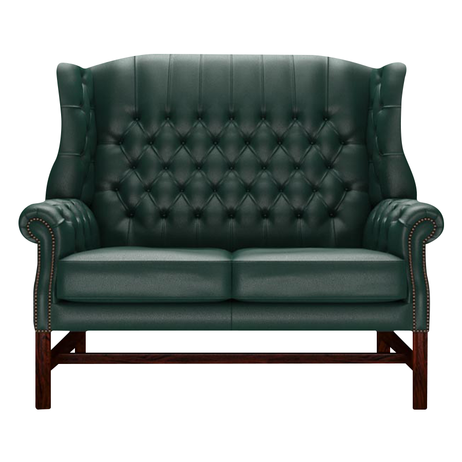Darwin 2-Seater Chesterfield Sofa Birch Forest Green