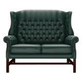 Darwin 2-Seater Chesterfield Sofa Birch Forest Green