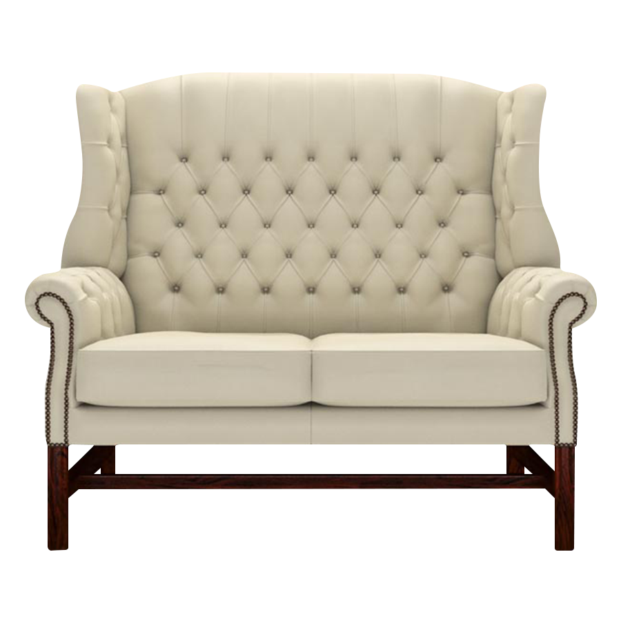 Darwin 2-Seater Chesterfield Sofa Birch Ivory