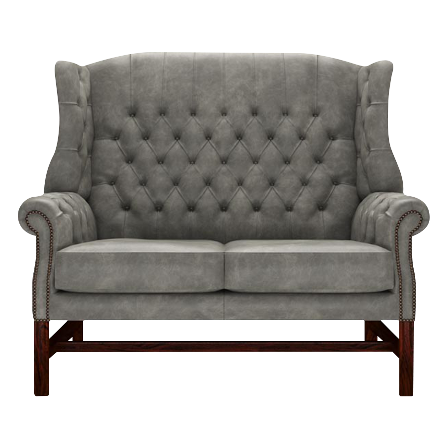 Darwin 2-Seater Chesterfield Sofa Etna Grey
