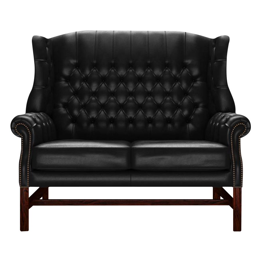 Darwin 2-Seater Chesterfield Sofa Old English Black