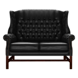 Darwin 2-Seater Chesterfield Sofa Old English Black