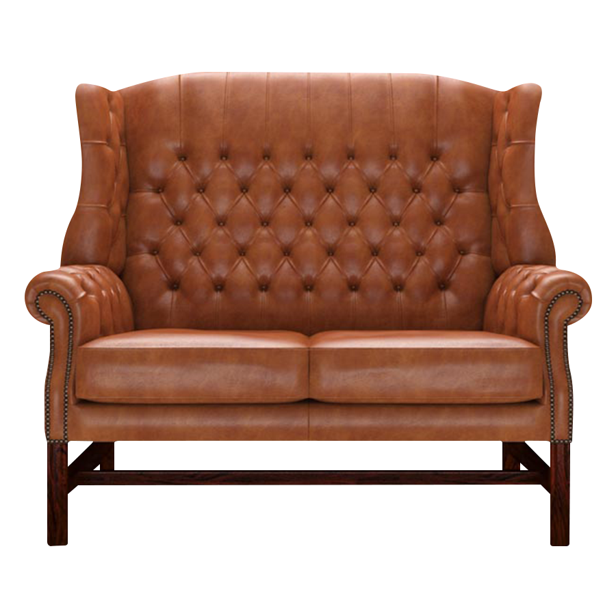 Darwin 2-Seater Chesterfield Sofa Old English Bruciato