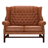 Darwin 2-Seater Chesterfield Sofa Old English Bruciato