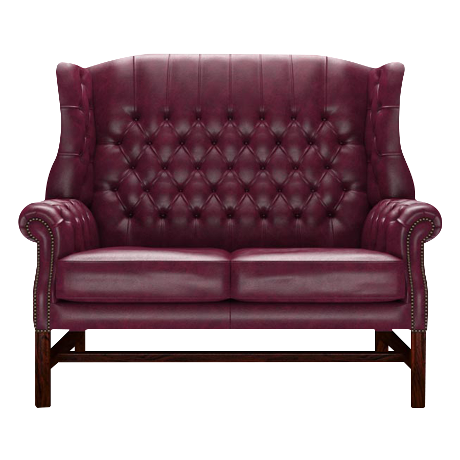 Darwin 2-Seater Chesterfield Sofa Old English Burgundy