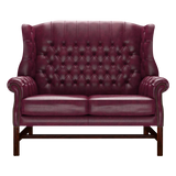 Darwin 2-Seater Chesterfield Sofa Old English Burgundy