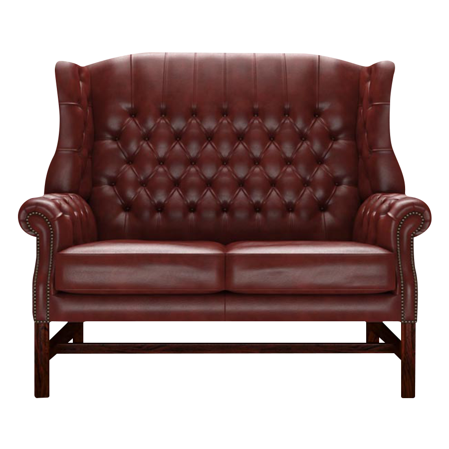 Darwin 2-Seater Chesterfield Sofa Old English Chestnut