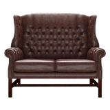 Darwin 2-Seater Chesterfield Sofa Old English Dark Brown