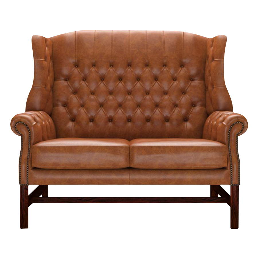 Darwin 2-Seater Chesterfield Sofa Old English Saddle