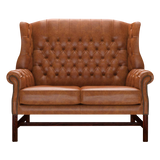 Darwin 2-Seater Chesterfield Sofa Old English Saddle