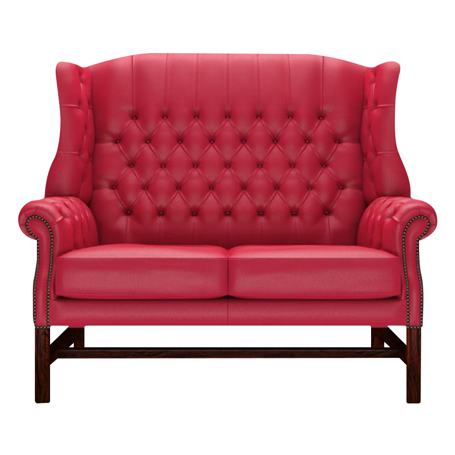 Darwin 2-Seater Chesterfield Sofa Shelly Flame Red
