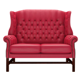 Darwin 2-Seater Chesterfield Sofa Shelly Flame Red
