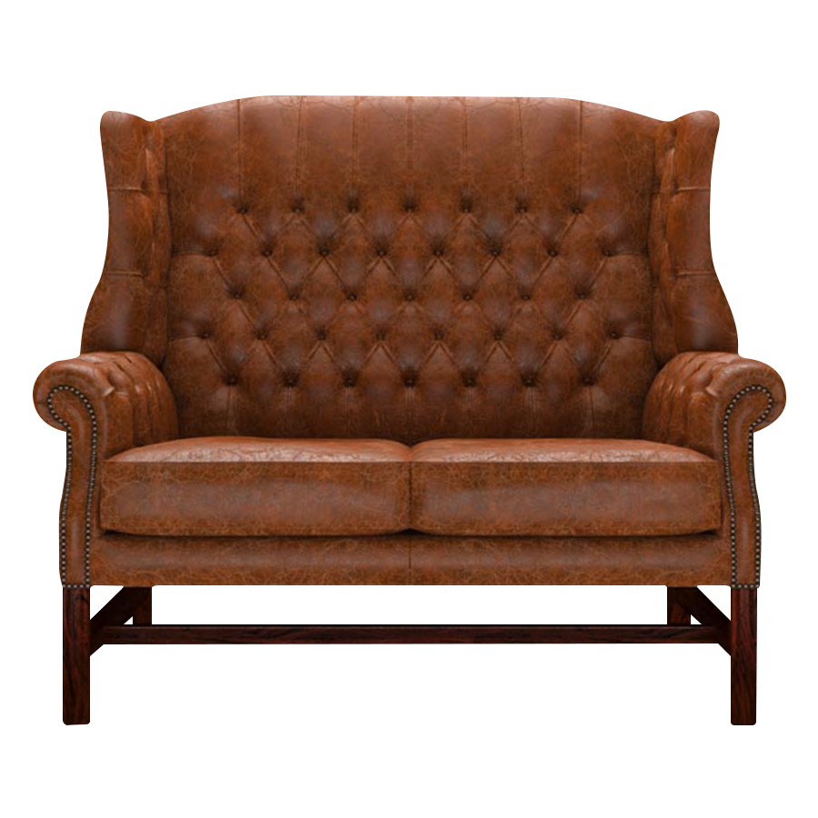Darwin 2-Seater Chesterfield Sofa Tudor Chestnut