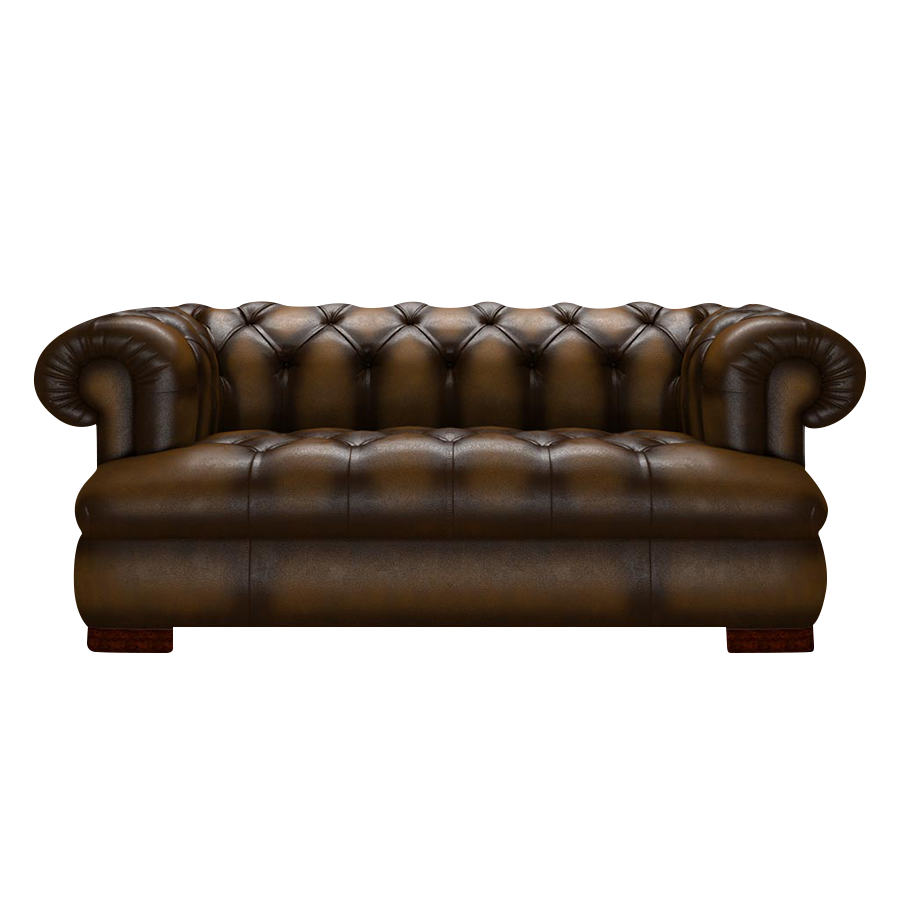 Drake 2-Sits Chesterfield Soffa – Antique Gold