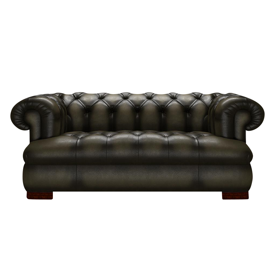 Drake 2-Sits Chesterfield Soffa – Antique Olive