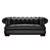 Drake 2-Sits Chesterfield Soffa – Birch Black