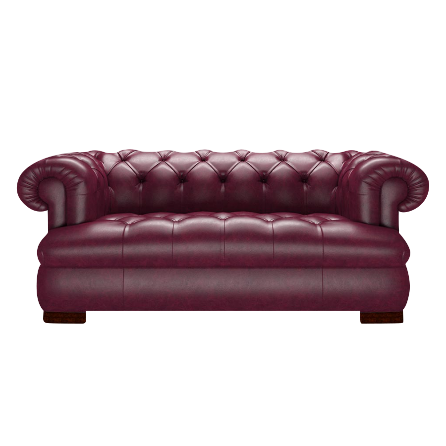 Drake 2-Sits Chesterfield Soffa – Old English Burgundy
