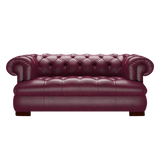 Drake 2-Sits Chesterfield Soffa – Old English Burgundy