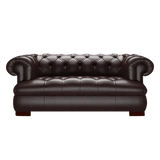 Drake 2-Sits Chesterfield Soffa – Old English Smoke