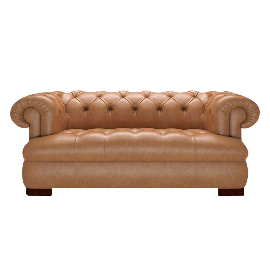 Drake 2-Sits Chesterfield Soffa – Old English Tan