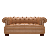 Drake 2-Sits Chesterfield Soffa – Old English Tan