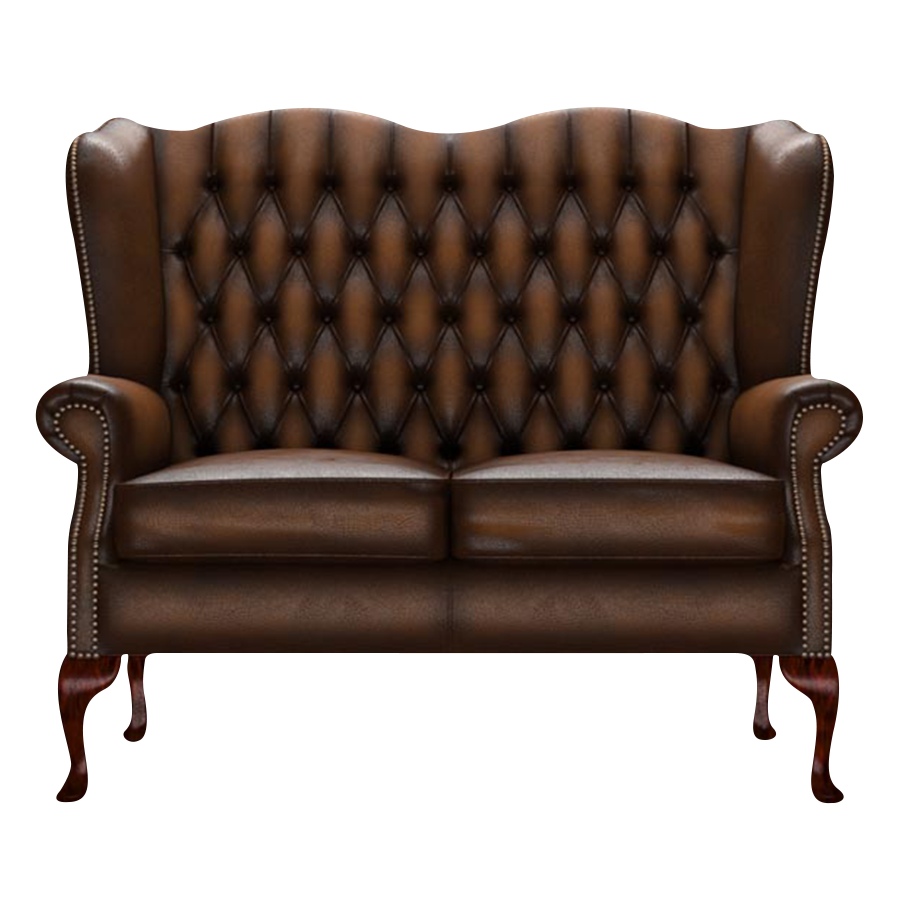 Gladstone 2-Seater Chesterfield Sofa Antique Autumn Tan