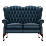 Gladstone 2-Seater Chesterfield Sofa Antique Blue
