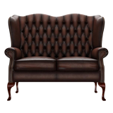 Gladstone 2-Seater Chesterfield Sofa Antique Brown