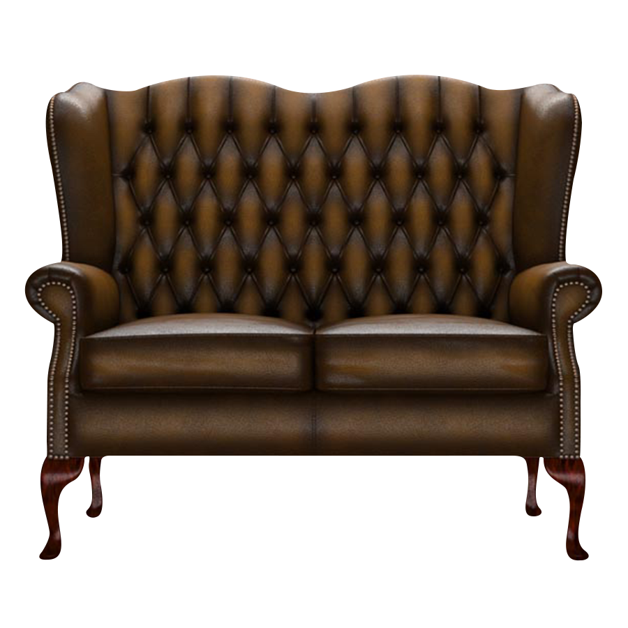Gladstone 2-Seater Chesterfield Sofa Antique Gold