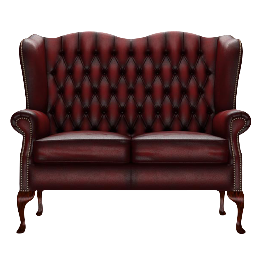 Gladstone 2-Seater Chesterfield Sofa Antique Red