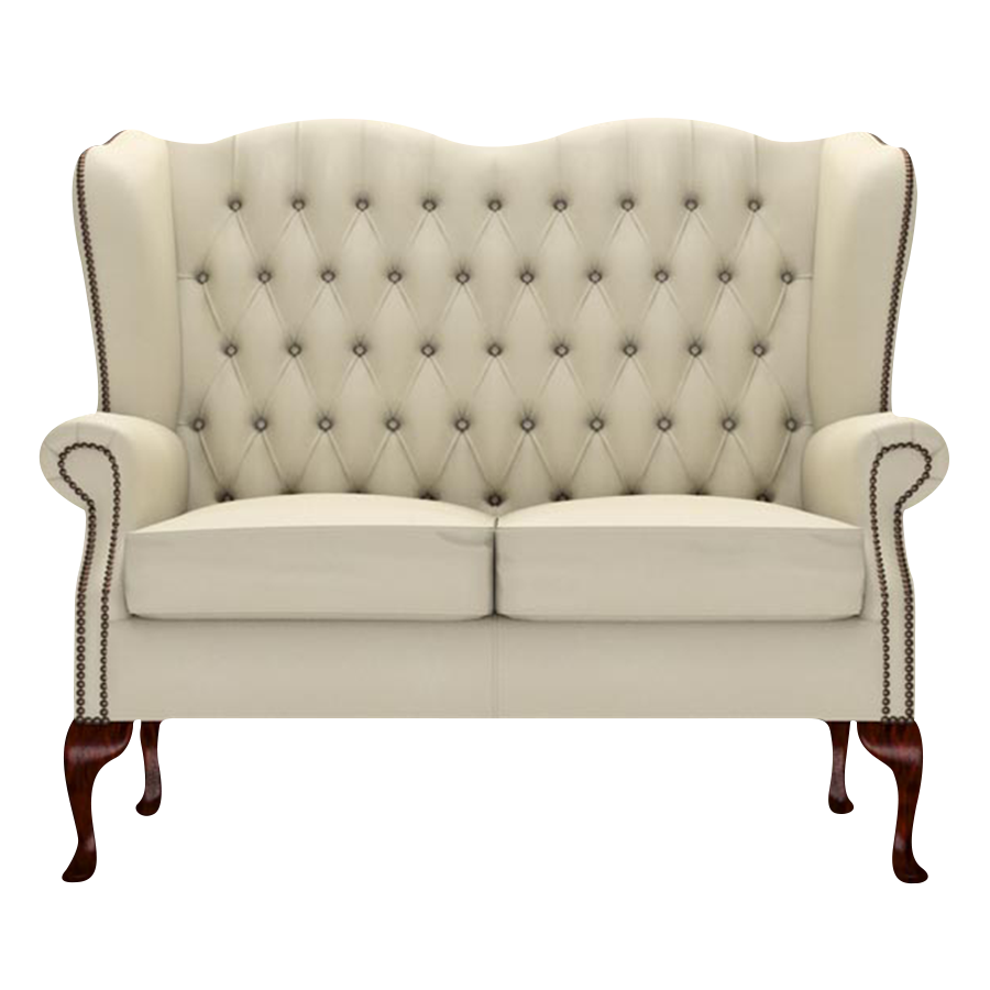 Gladstone 2-Seater Chesterfield Sofa Birch Ivory