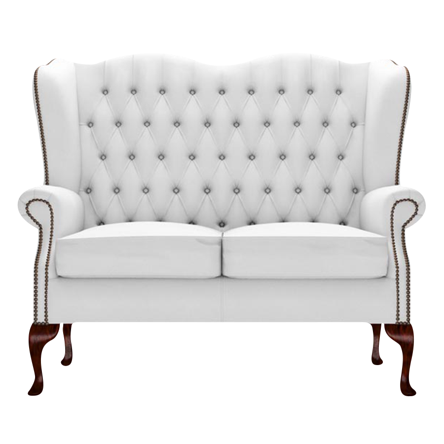 Gladstone 2-Seater Chesterfield Sofa Birch White
