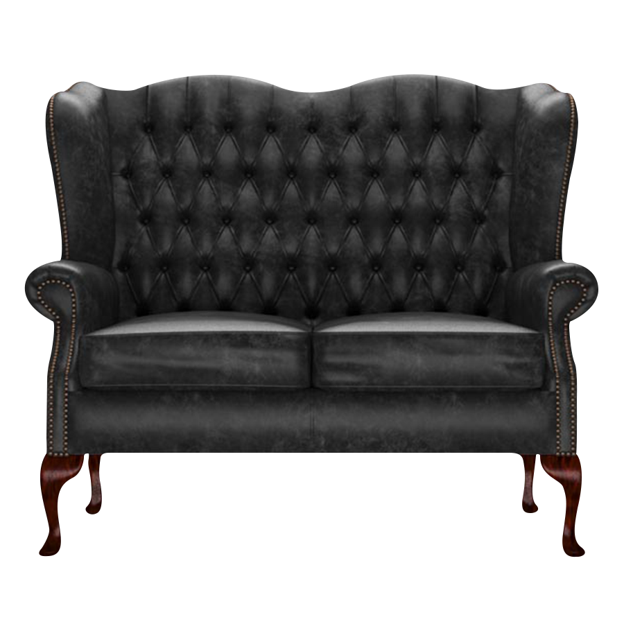 Gladstone 2-Seater Chesterfield Sofa Etna Black