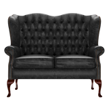 Gladstone 2-Seater Chesterfield Sofa Etna Black