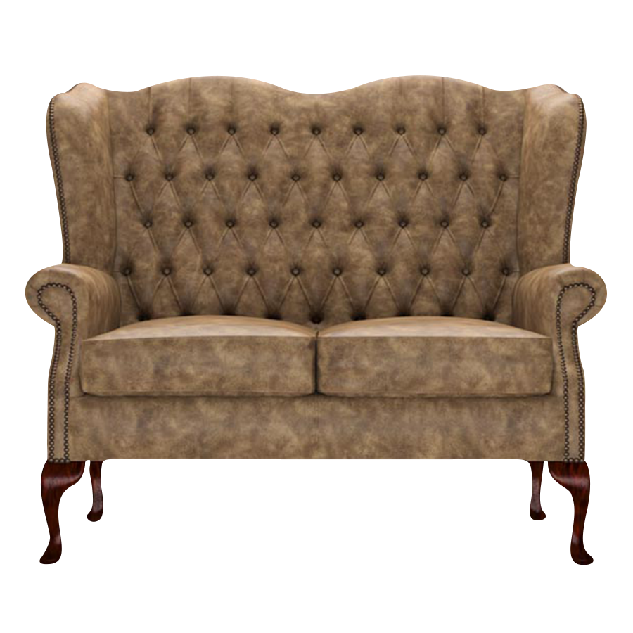 Gladstone 2-Seater Chesterfield Sofa Etna Camel
