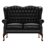 Gladstone 2-Seater Chesterfield Sofa Old English Black