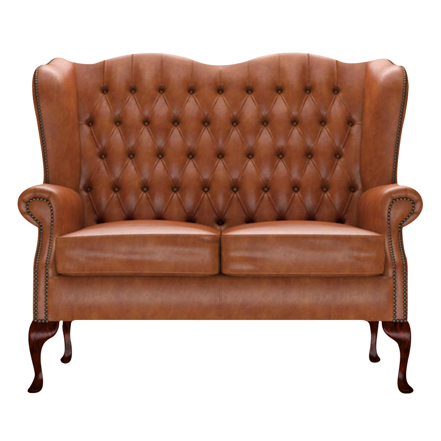 Gladstone 2-Seater Chesterfield Sofa Old English Bruciato