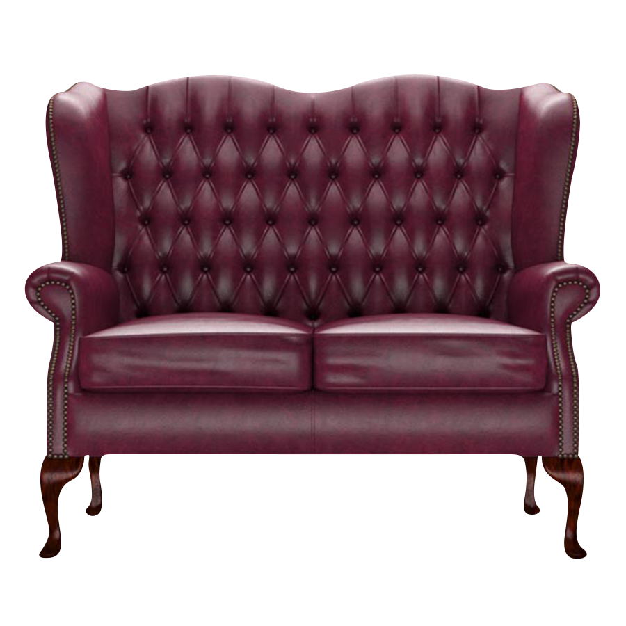 Gladstone 2-Seater Chesterfield Sofa Old English Burgundy