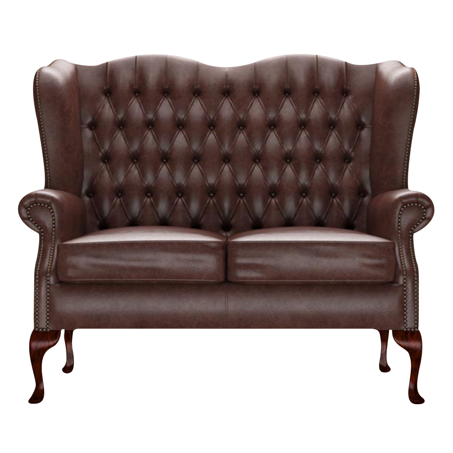 Gladstone 2-Seater Chesterfield Sofa Old English Dark Brown