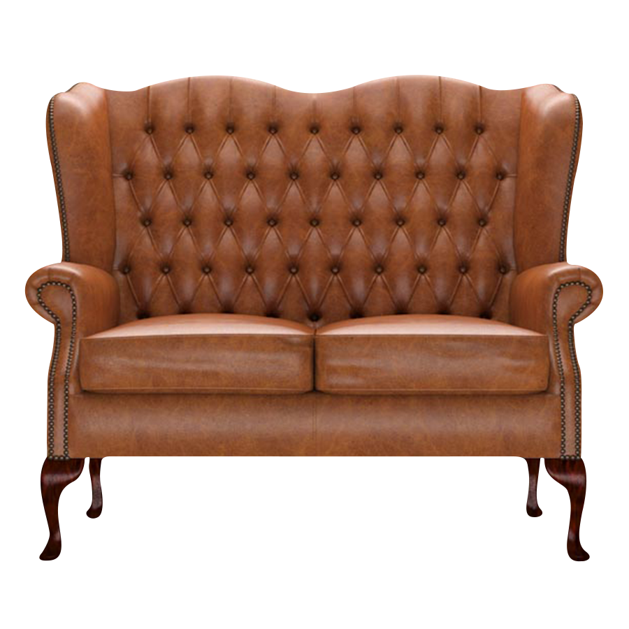 Gladstone 2-Seater Chesterfield Sofa Old English Saddle