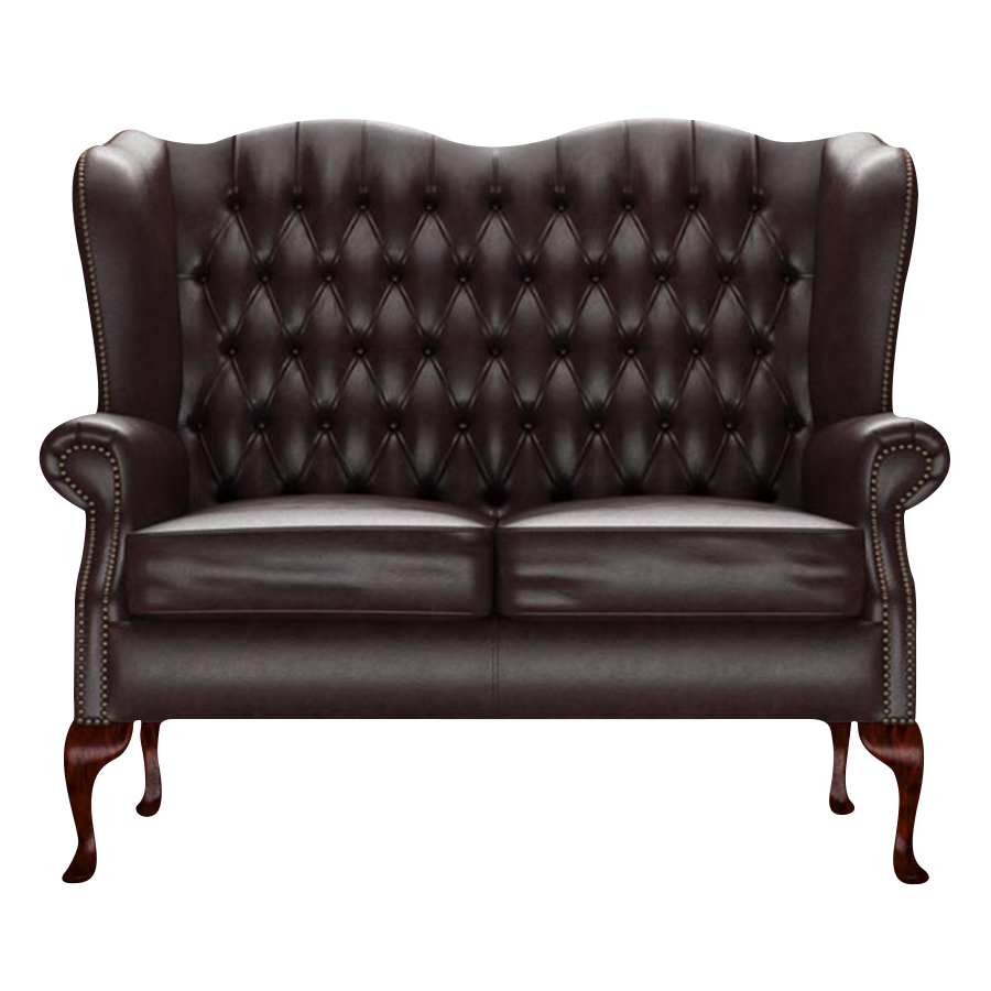 Gladstone 2-Seater Chesterfield Sofa Old English Smoke