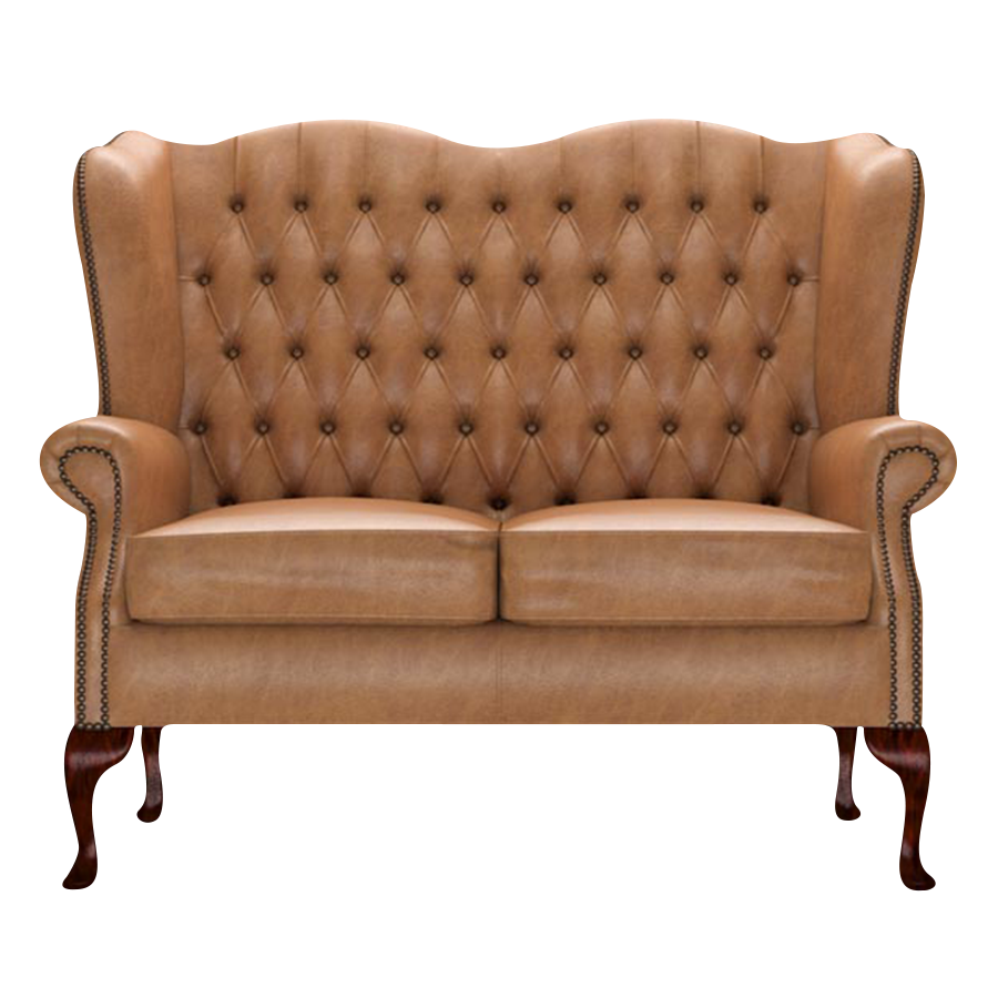 Gladstone 2-Seater Chesterfield Sofa Old English Tan