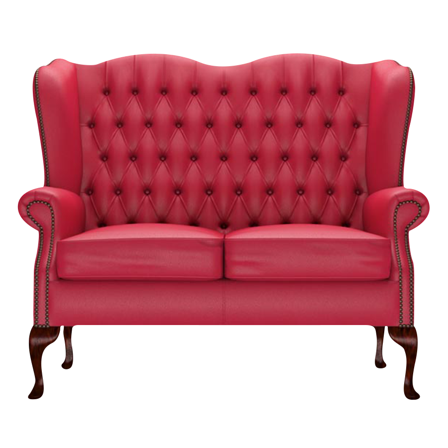 Gladstone 2-Seater Chesterfield Sofa Shelly Flame Red