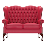 Gladstone 2-Seater Chesterfield Sofa Shelly Flame Red