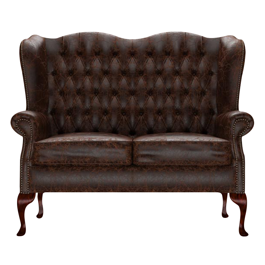 Gladstone 2-Seater Chesterfield Sofa Tudor Mahogany